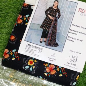 ladies Khaddar printed three piece